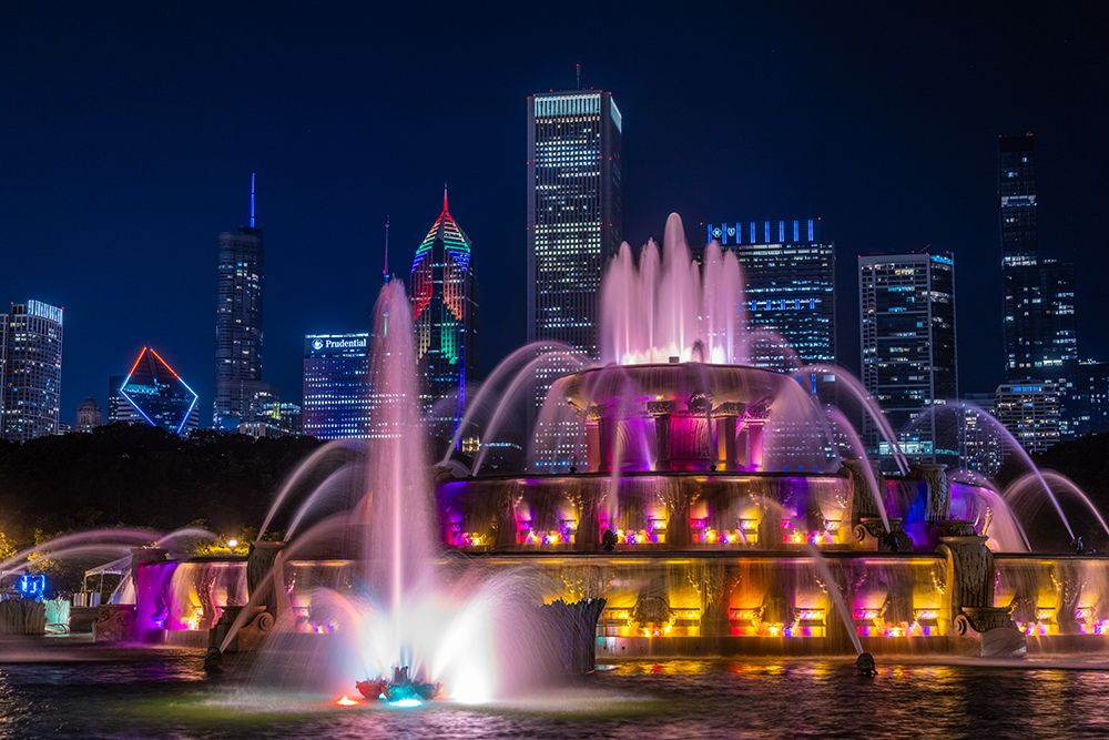 USA-Illinois-Chicago Buckingham Fountain at night art print by Jaynes Gallery for $57.95 CAD